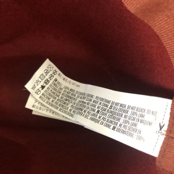 Forever 21 Burgundy Red Wool Wide Brim Hat - Picture 6 of 6